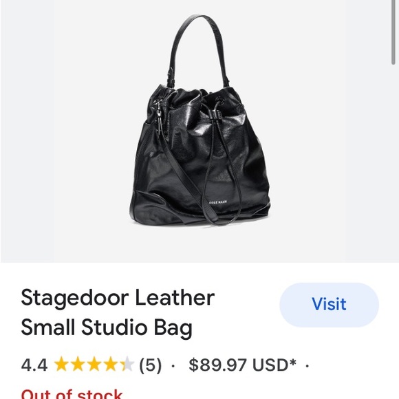 Cole Haan Stage Door black leather small studio satchel - Picture 10 of 16